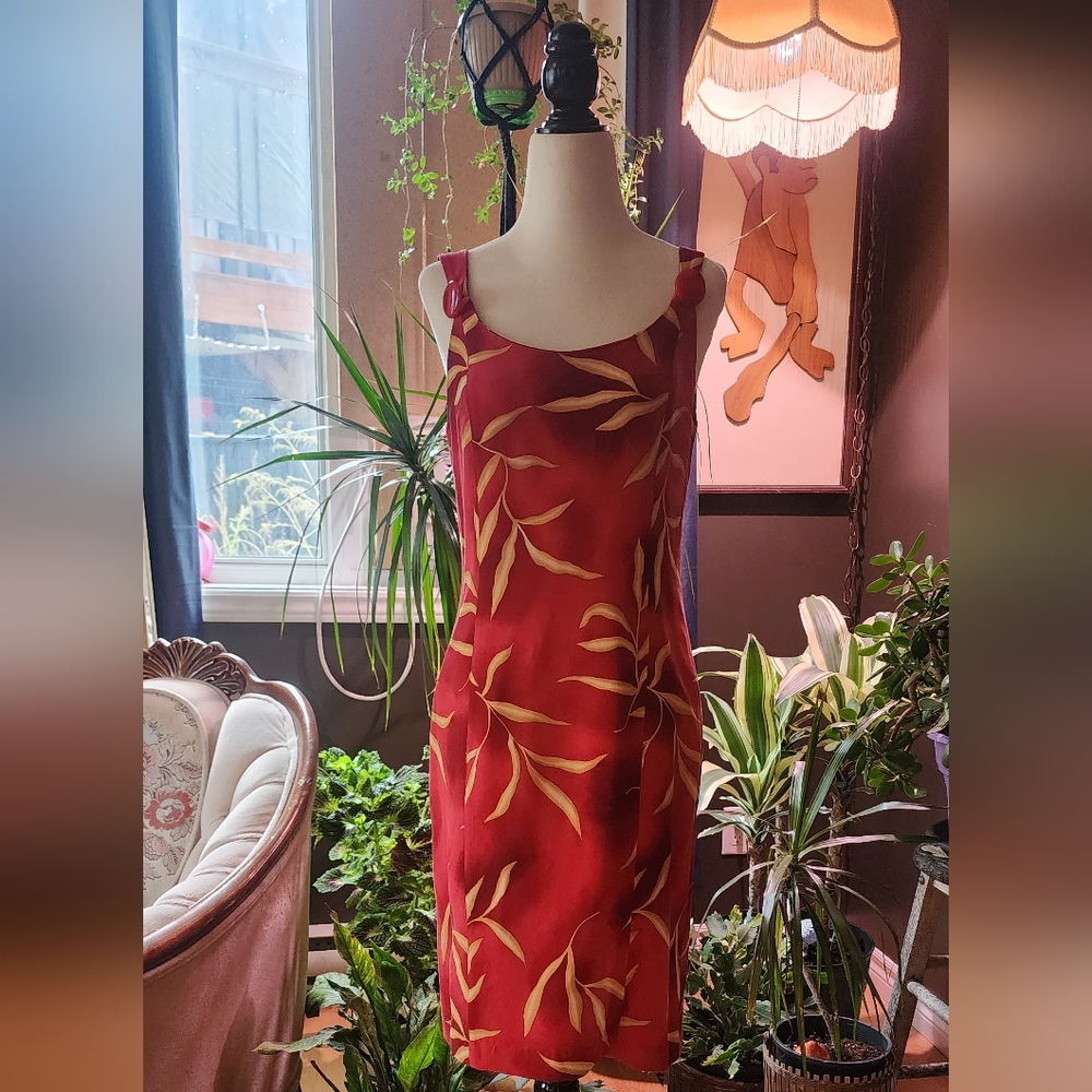 1980s red dress set